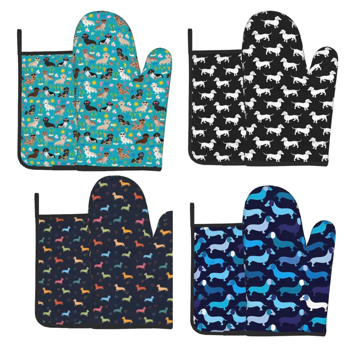 Dachshund Hot Pad Oven Mitt Set (2 Piece Set)