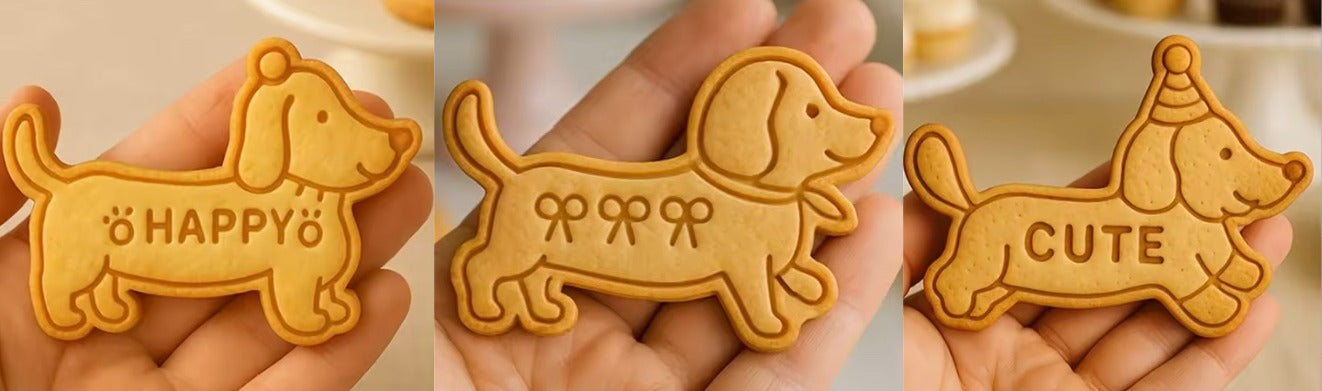 Dachshund Cookie Cutter with Stamp