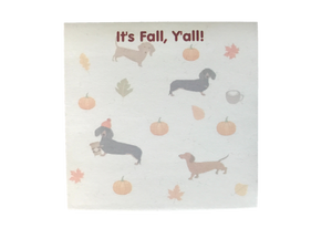 It's Fall Y'all Dachshund Post-It Notes
