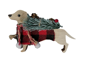 Country Christmas Dachshund Tree Ornament