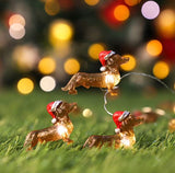 Santa Dachshund String Lights