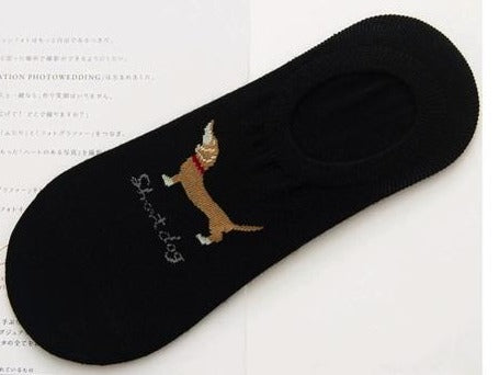 Dachshund No-Show Socks