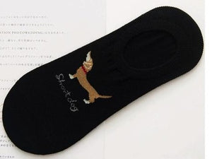 Dachshund No-Show Socks