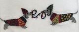 Festive Dachshunds Hand Towel