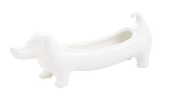 Dolomite Dachshund Planter Dish
