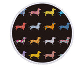 Picnic Blanket with Carry Bag - Black Multicolor