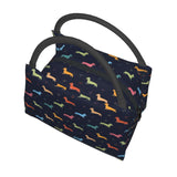 Black Multicolor Cooler Bag