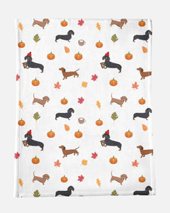 Lightweight Fall Dachshunds Minky Blanket