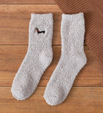 Unisex Fluffy Dachshund Crew Socks