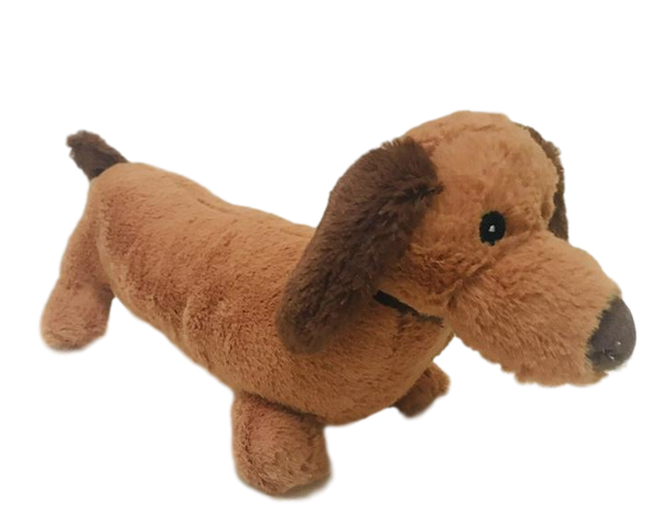 Weiner Hot Dog Dachshund Rope Dog Toy with Squeaker