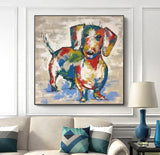 Dachshund Canvas Wall Art (Unframed)