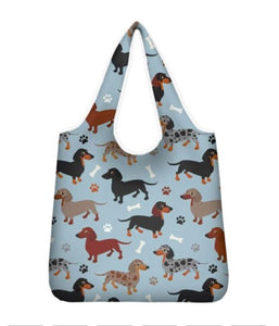 Baby Blue Dapple Foldable Reusable Shopping Bag