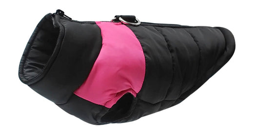 Pink Basic Waterproof Colorblock Jacket (D&S)