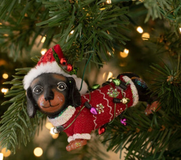 String of Lights Dachshund Ornament