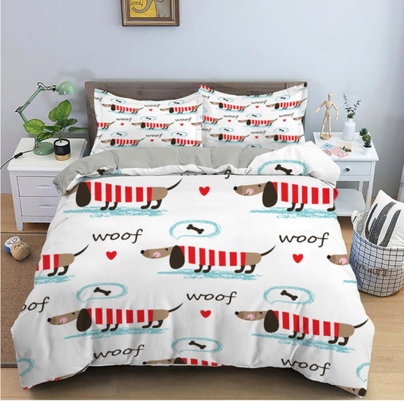 Woof Dachshund Bedding Set