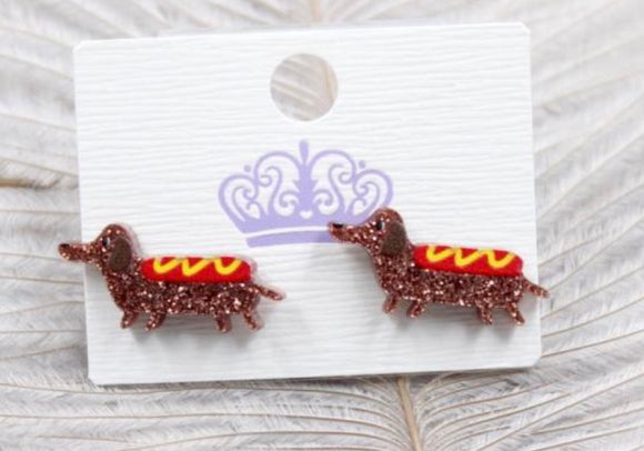 Hot Dog Stud Earrings