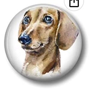 1.75" Round Dachshund Magnets