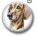 1.75" Round Dachshund Magnets