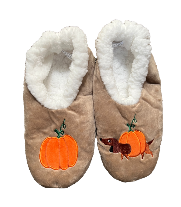 Fall Dachshund Slippers (Pre-Order for shipment 10/2)