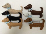 Miniature Stuffed Dachshund - Party Favor - Gift Topper - Small Toy