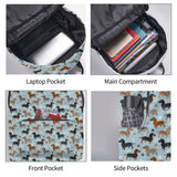 Dachshund Patterned Backpack