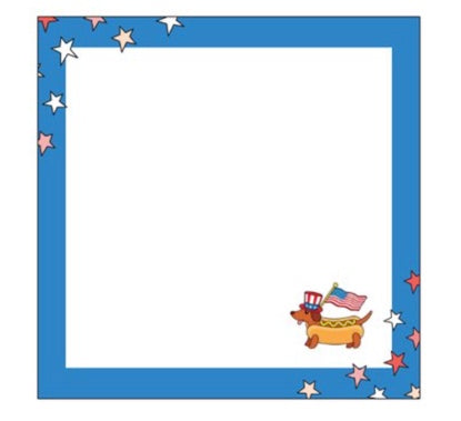 USA Hot Dog Post-It Notes