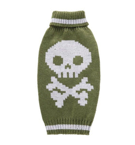 Green Skull & Crossbone Sweater
