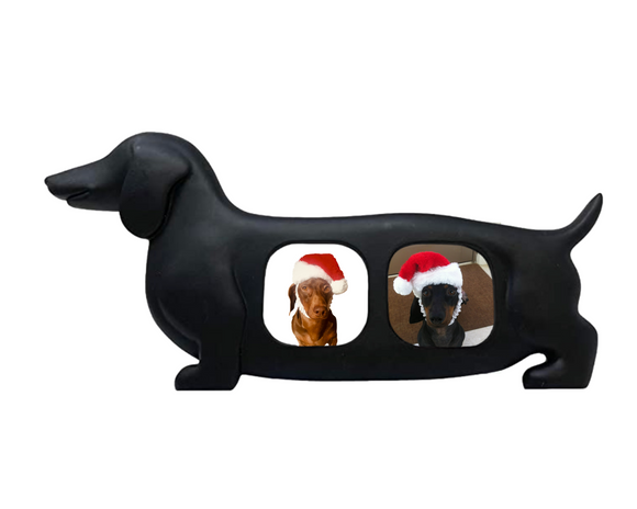 Black Dachshund Shaped Picture Frame