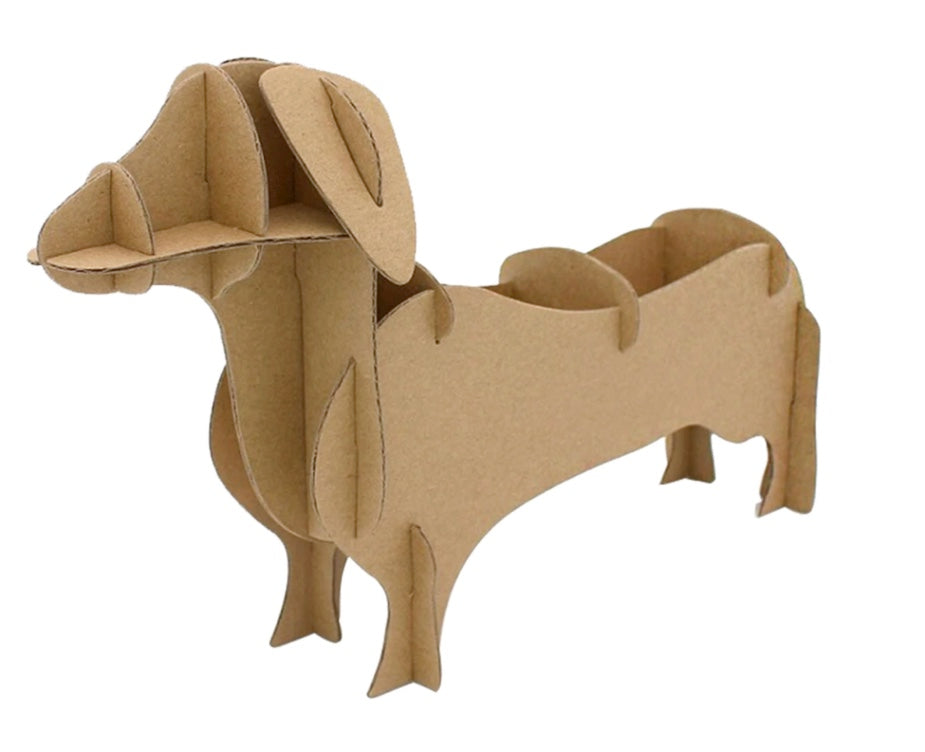 Cardboard box on sale dog