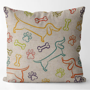 Rainbow Outline Throw Pillow Cover (Cover Only)