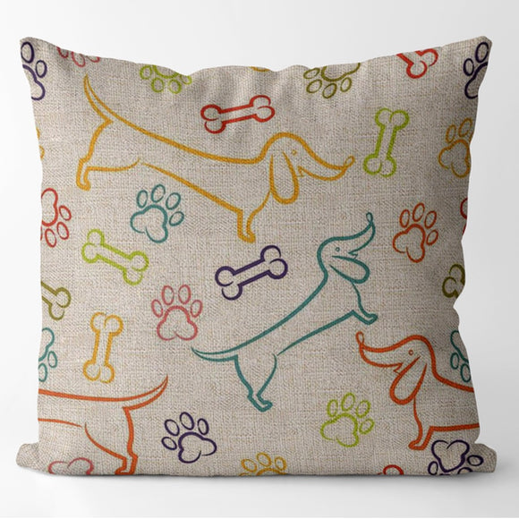 Rainbow Outline Throw Pillow Cover (Cover Only)