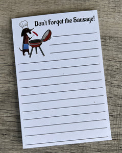Don't Forget the Sausage Grocery List Notepad