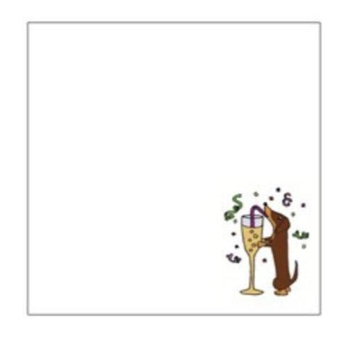 Festive Dachshund Post-It Notes