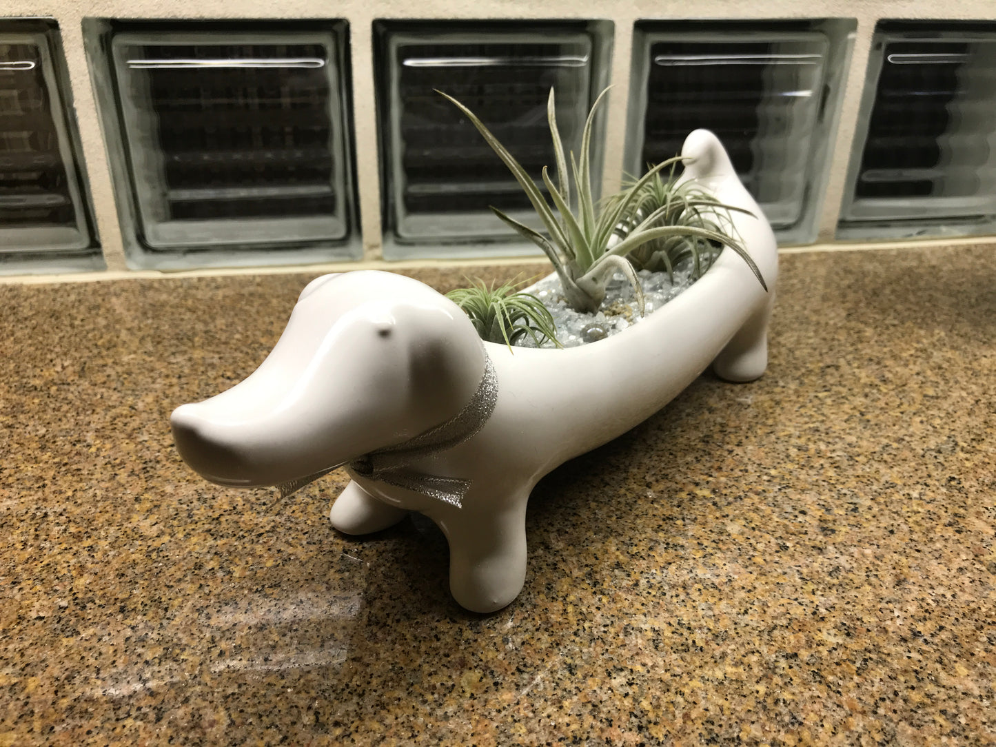 Dolomite Dachshund Planter Dish