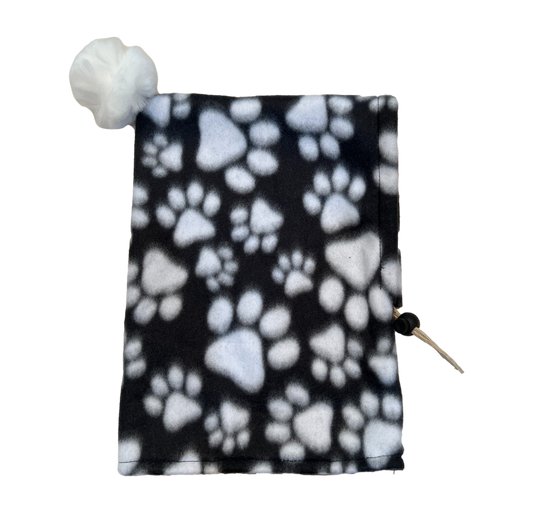 Black Paw Print Pup Topper