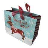 Dachshund Through the Snow Small Holiday Gift Bag