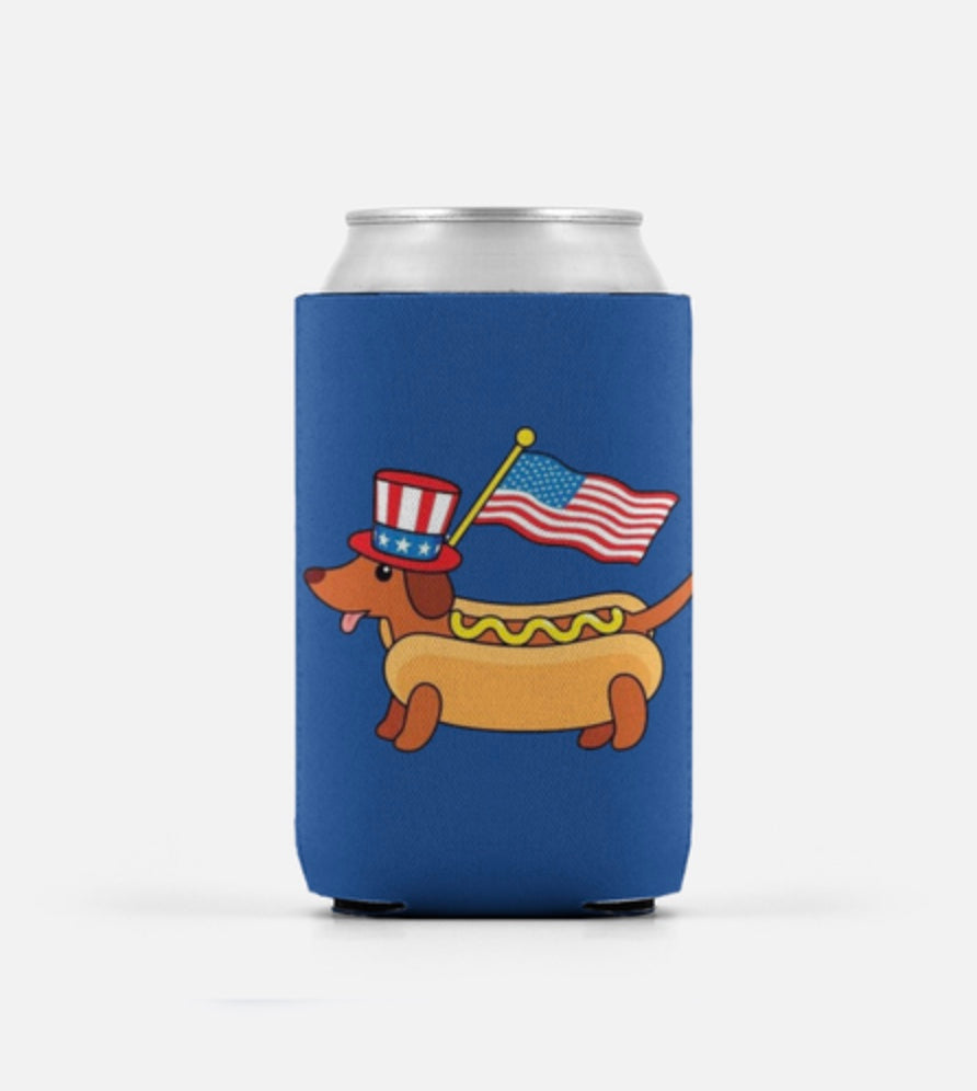 Summer Dachshund Can Coolers