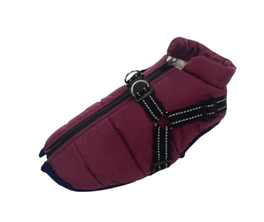 Water Resistant Harness Jacket - Wine