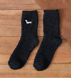 Unisex Fluffy Dachshund Crew Socks