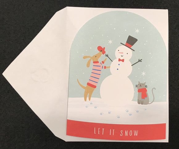 Let It Snow Snow Globe Card