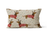Lightweight Reindeer Dachshund Weenie Blanket