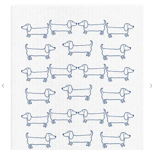 Dachshund Print Eco-Friendly Swedish Dishcloth