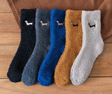 Unisex Fluffy Dachshund Crew Socks