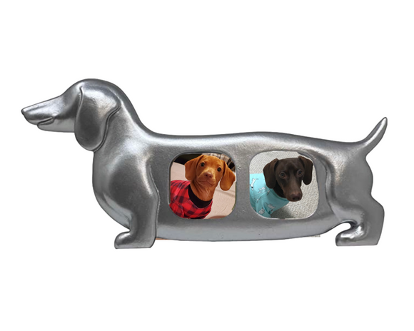 Silver Dachshund Shaped Picture Frame
