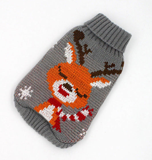 Gray Reindeer Sweater