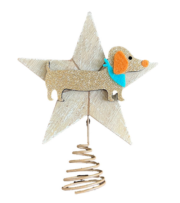 Dachshund Star Mini Tree Topper