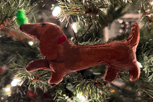 Paper Dachshund Ornament