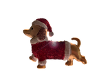 Mini Red Glitter Dachshund Ornament