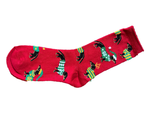 Festive Sweaters Dachshund Crew Length Socks