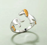 Wrap Around Adjustable Dachshund Ring